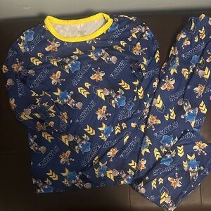 Sonic the Hedgehog Kids Pajama Set - Blue and Yellow